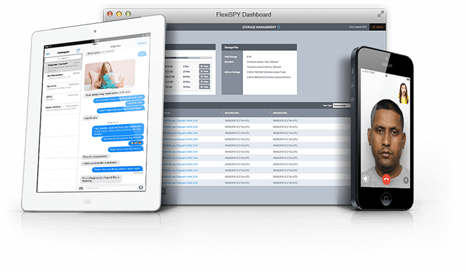 Flexispy monitoring app on different device